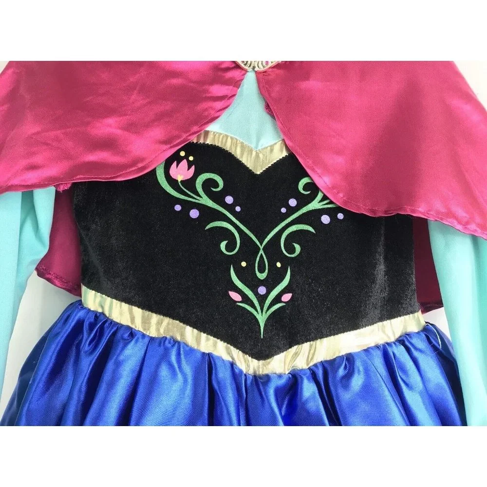 Disney Collection Frozen Princess Ana Size 9/10‎ Girls blue Purple Dress Costume